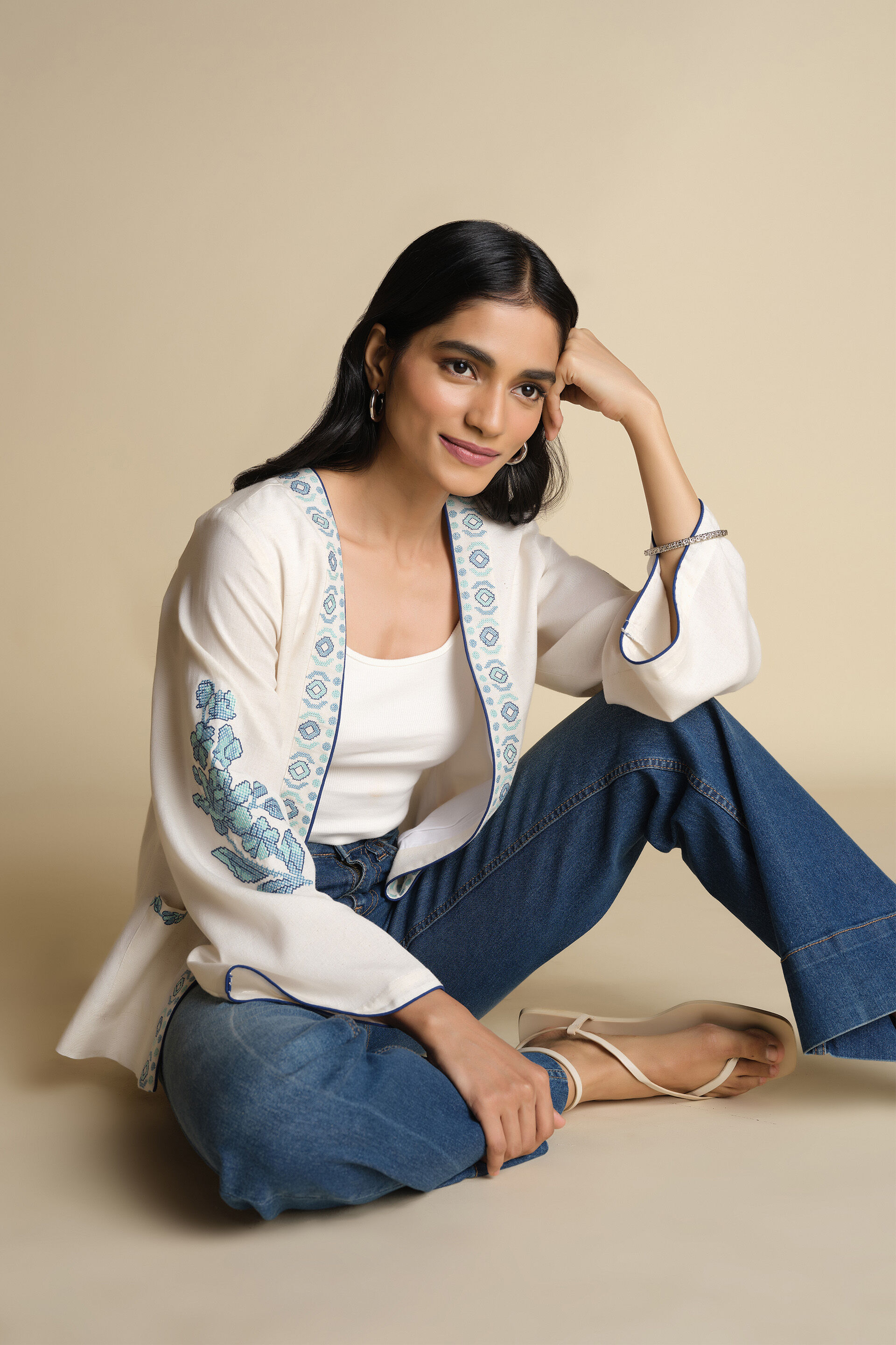 Floral whispers Jacket, Natural, image 10